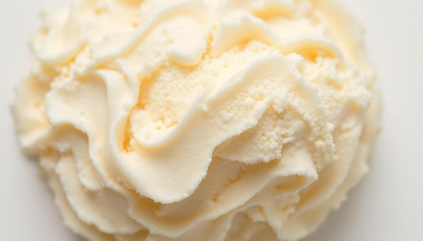 Cremeweiß bis Buttergelb für Vanilleeis-Dekorationen