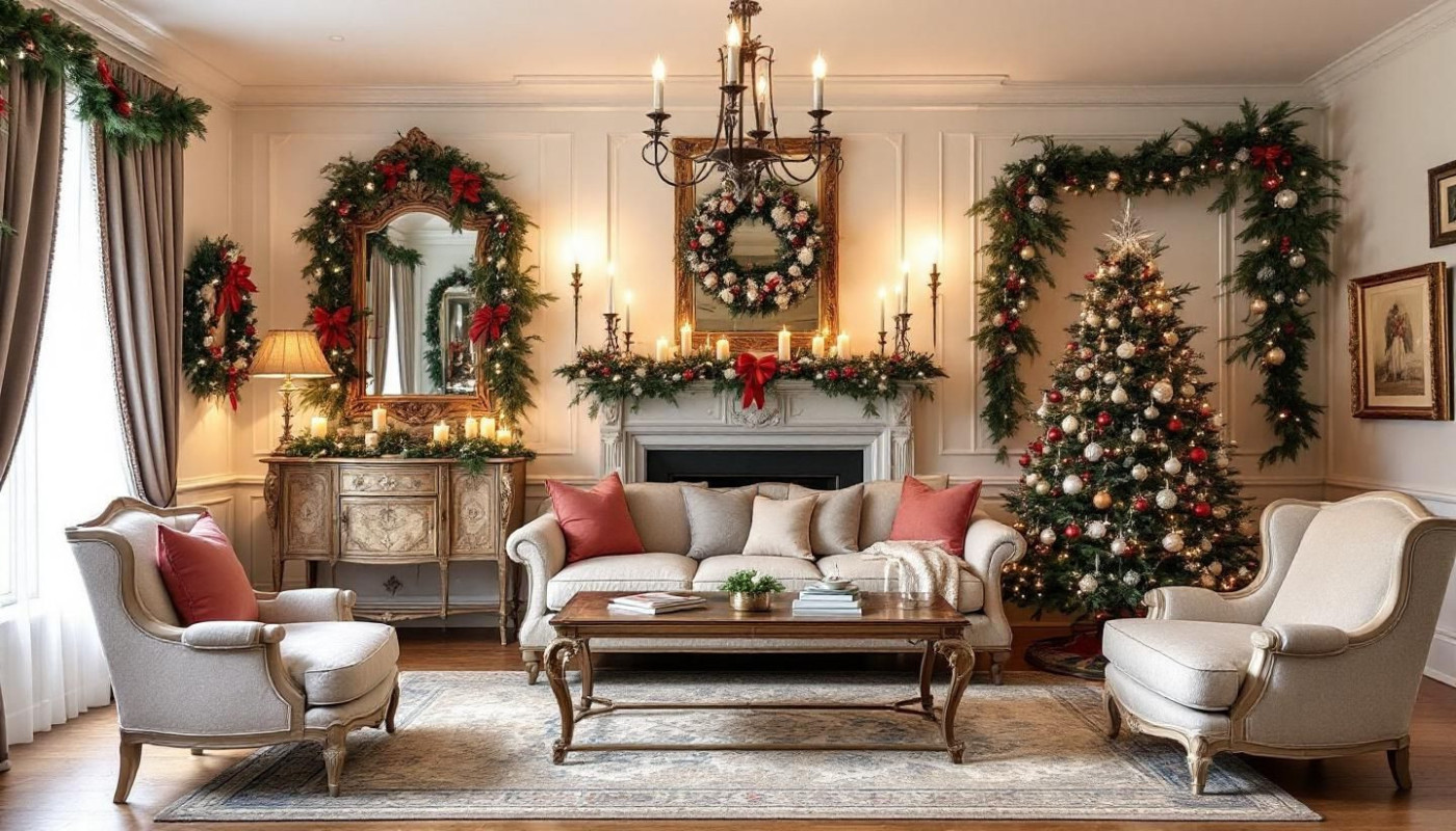 Wohnzimmer - Manorial Inspired Christmas Decorations by Candlelight

Manorial inspirierte Weihnachtsdekoration im Kerzenschein